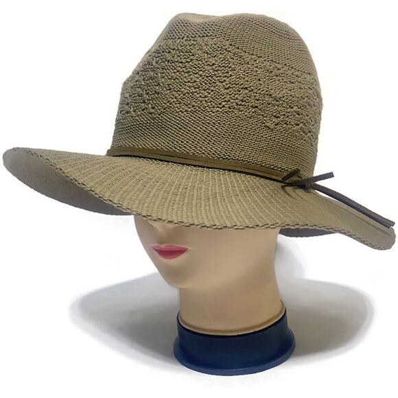 David and Young D&Y Floppy Brown Panama Hat Packable Wide Brim - Picture 2 of 8